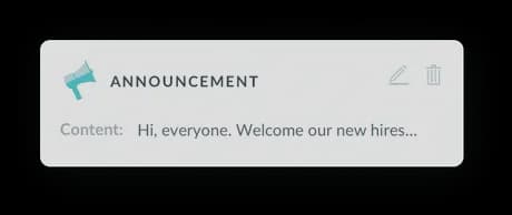 Announcement