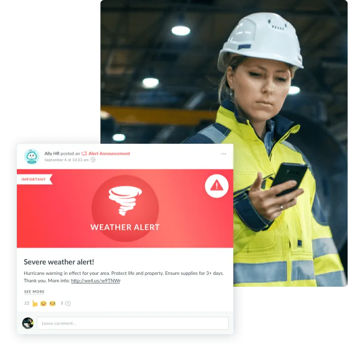 Weather Alert Updates for Employee Safety
