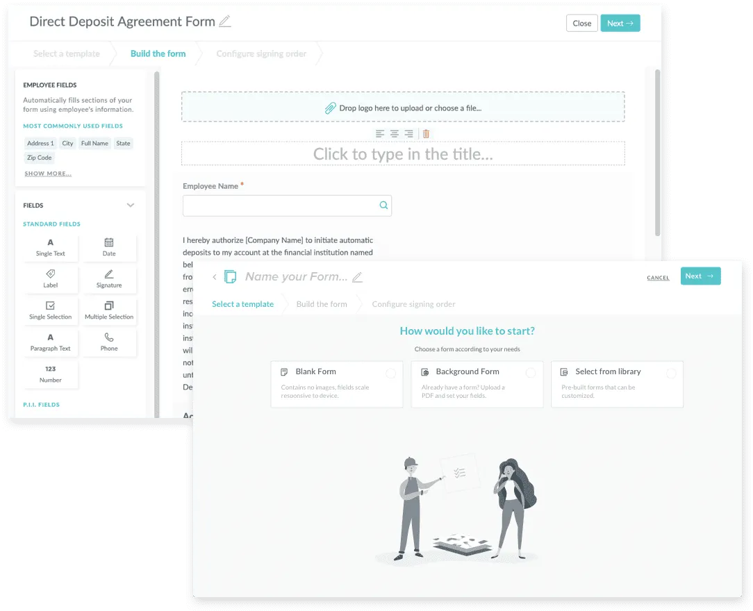 application screen
