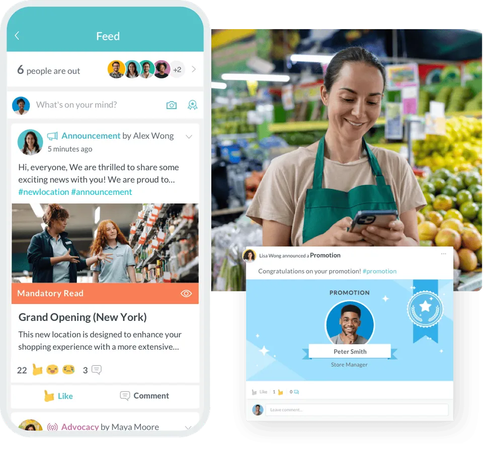 Workmates social app feed