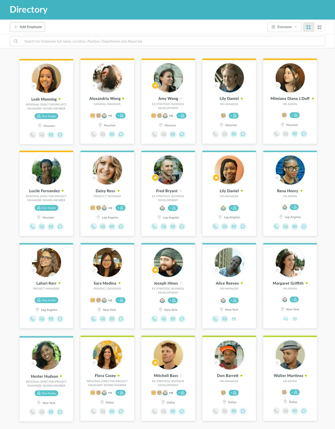 employee directory grid