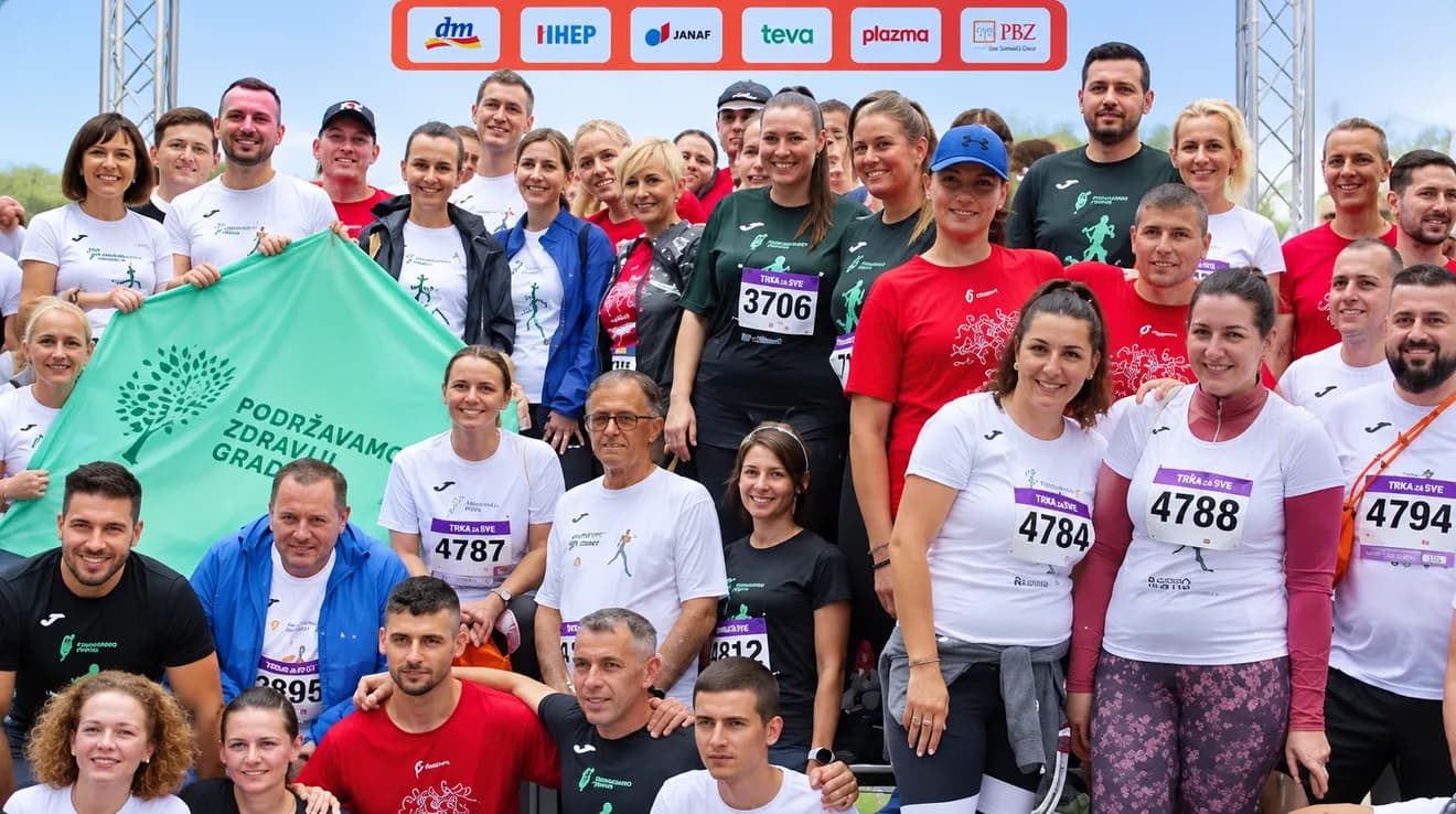 Fortenova Group employees at a company-sponsored charity run