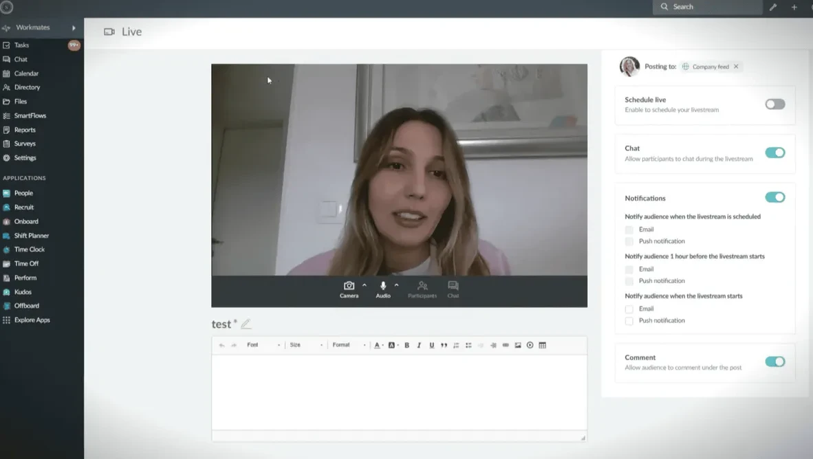 Internal Live Streaming