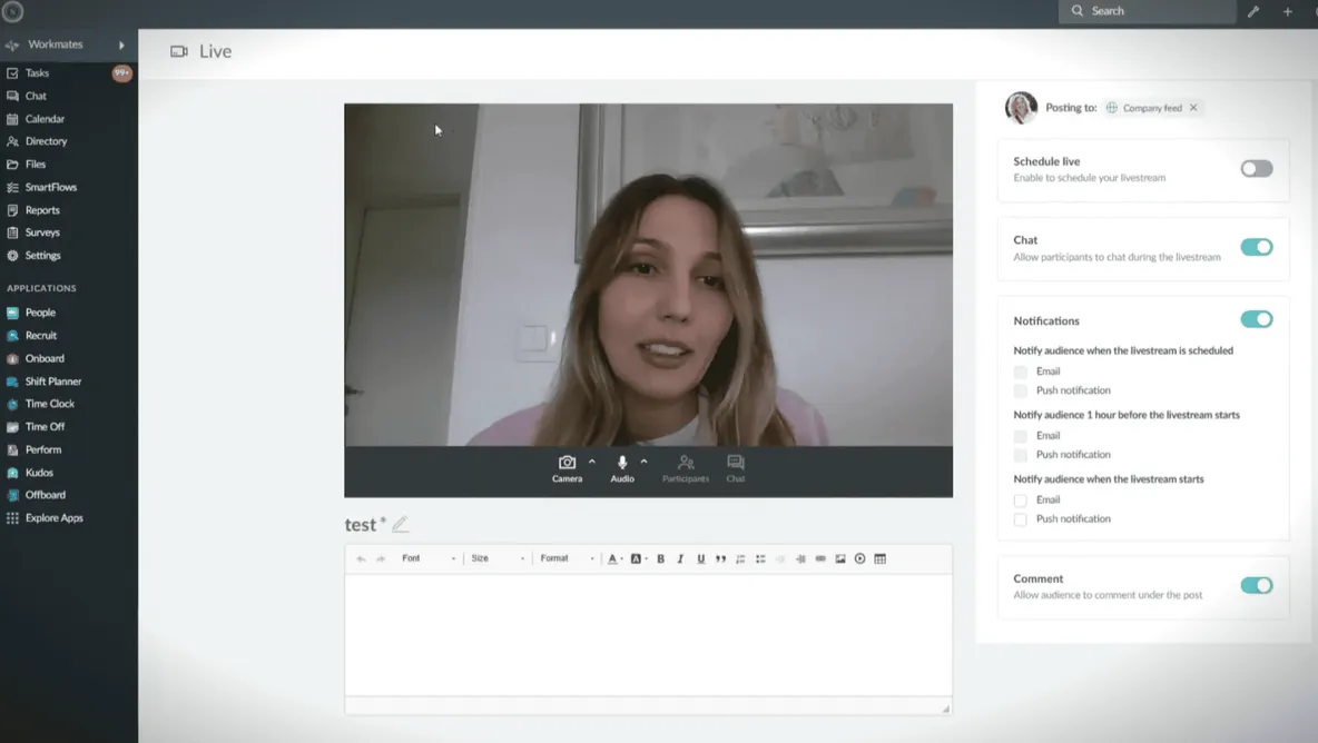 Internal Live Streaming