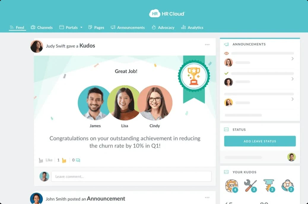 Make appreciation visible. — Workmates product screen