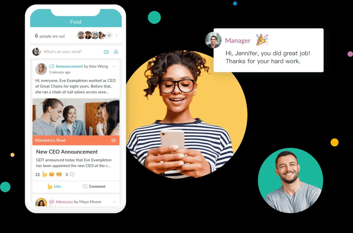 Workmates app with people desktop