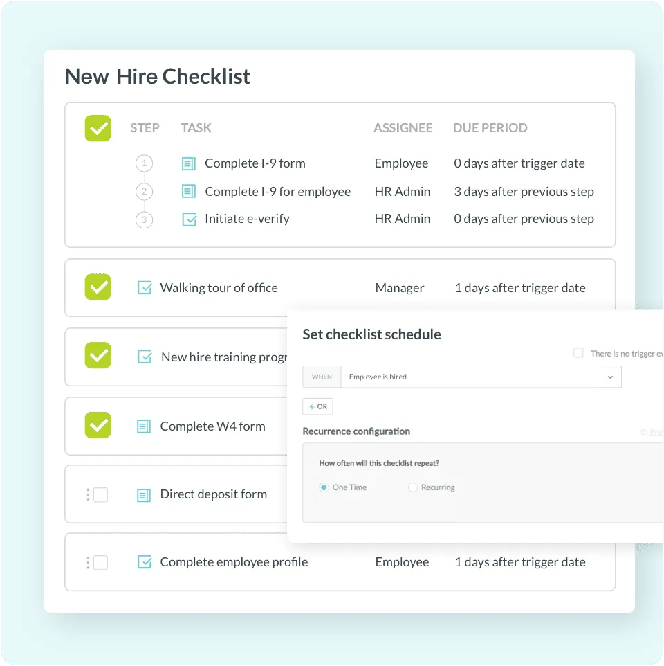 new hire checklist