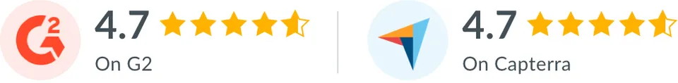 G2 and capterra ratings
