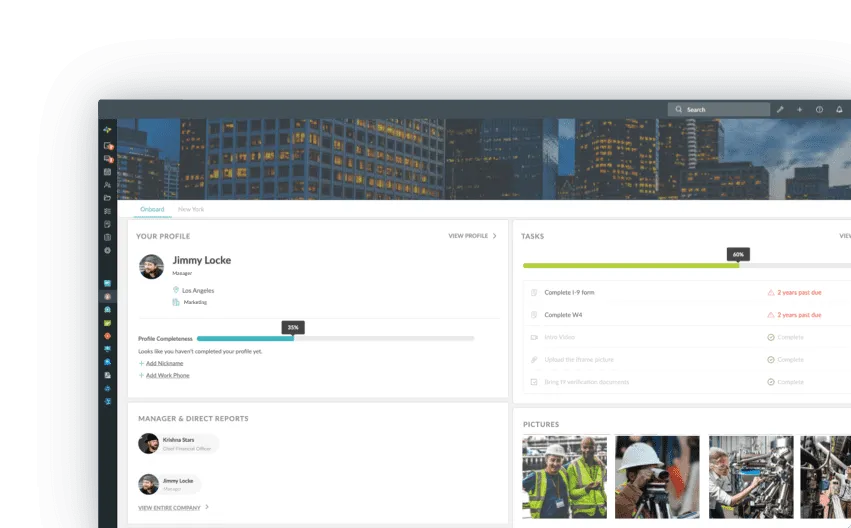Onboard application screen