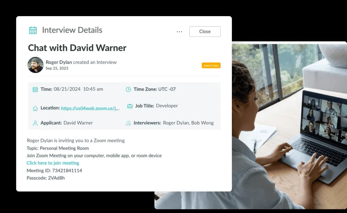 Scheduling an interview