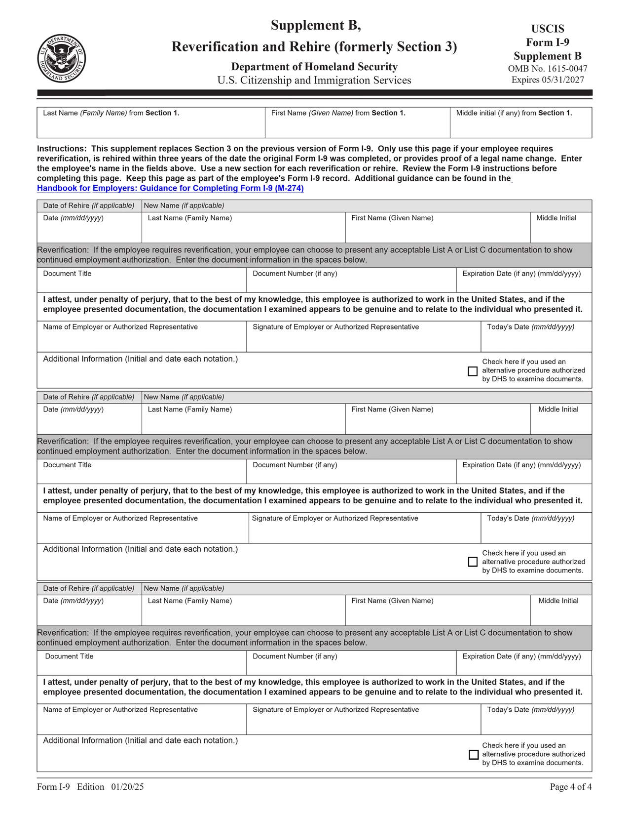 I-9 form page 4