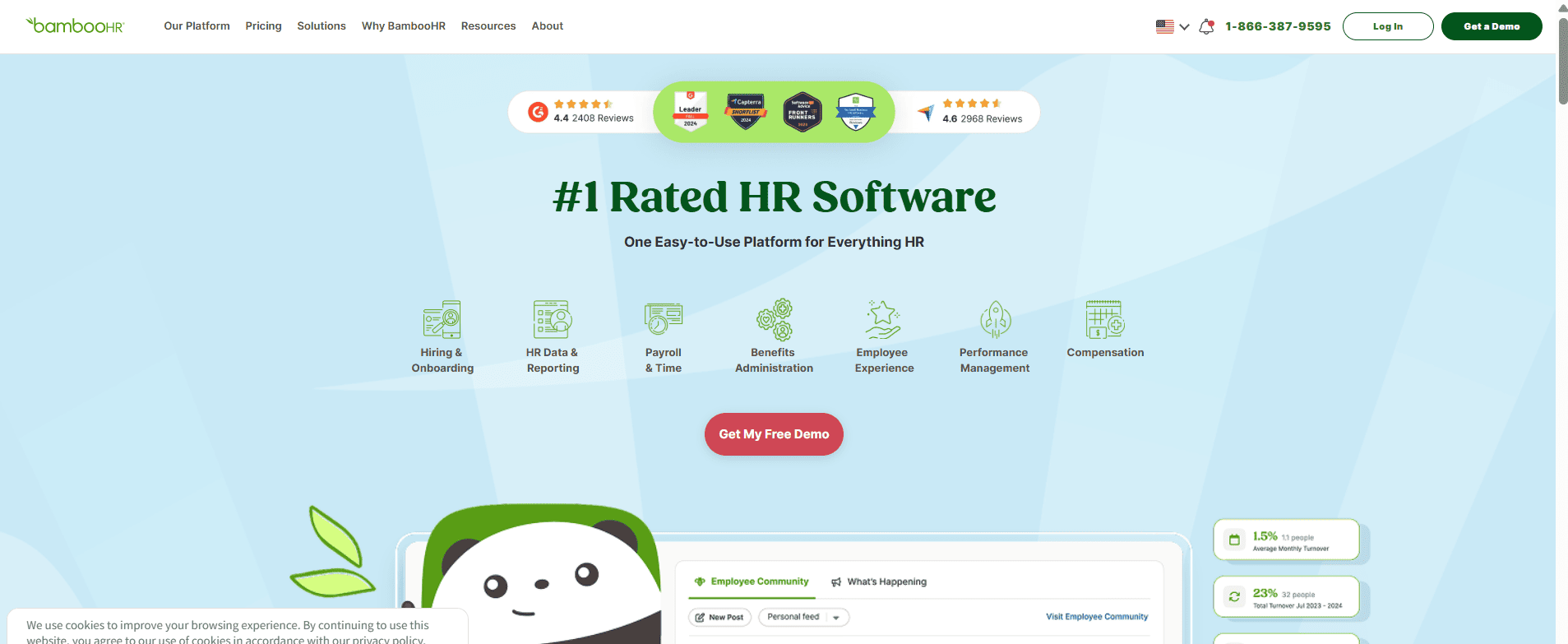 BambooHR – Best User-Friendly All-in-One HR