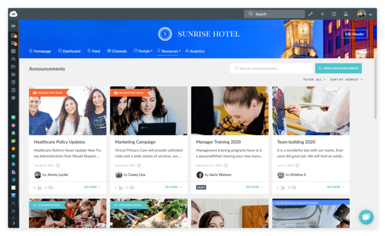 6 Company Intranet Examples, and How They Work to Improve Company Culture | HR  Cloud