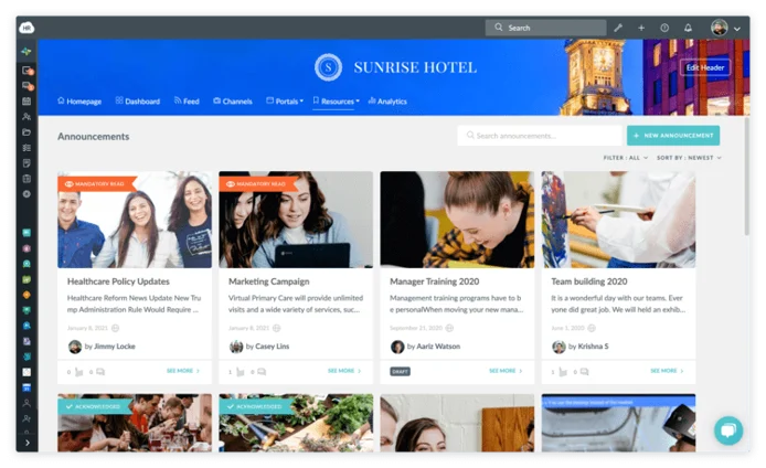 6 Company Intranet Examples, and How They Work to Improve Company Culture | HR Cloud