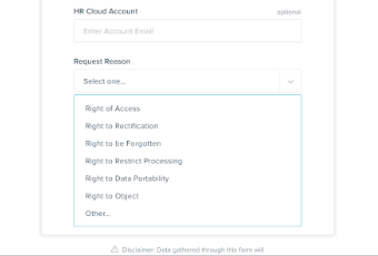 HR cloud GDPR contact email