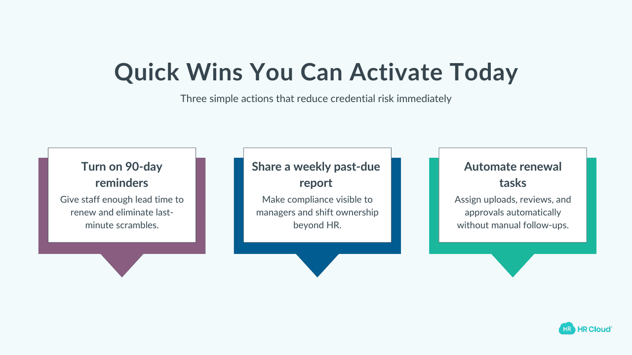Quick wins to activate today