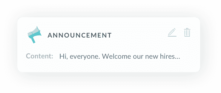 Announcement