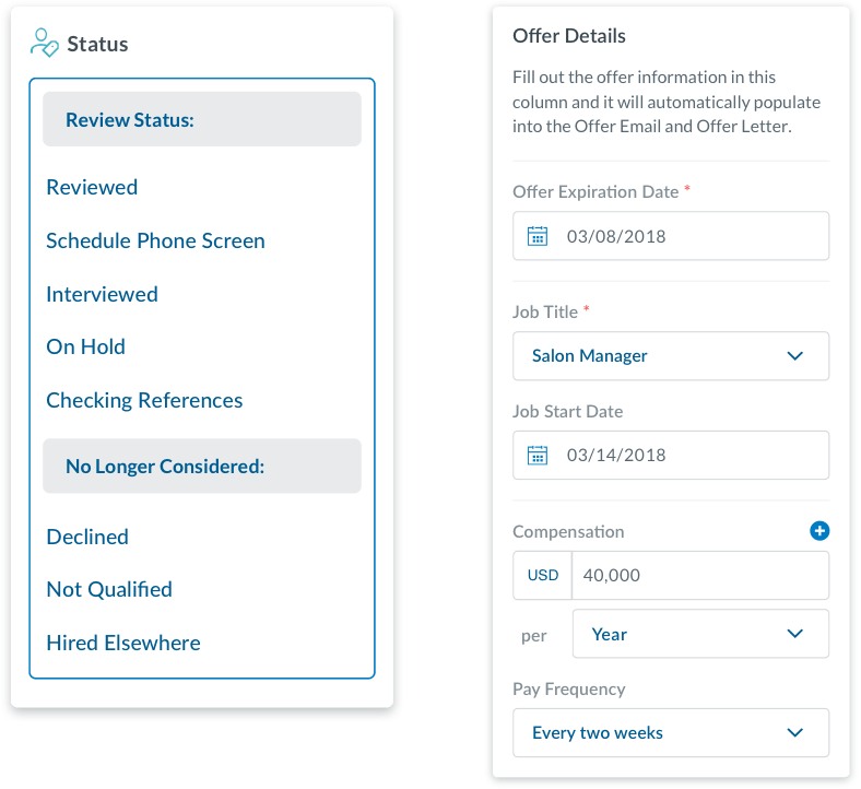 customized hiring stages