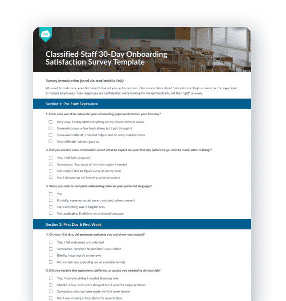 Staff 30-Day Onboarding