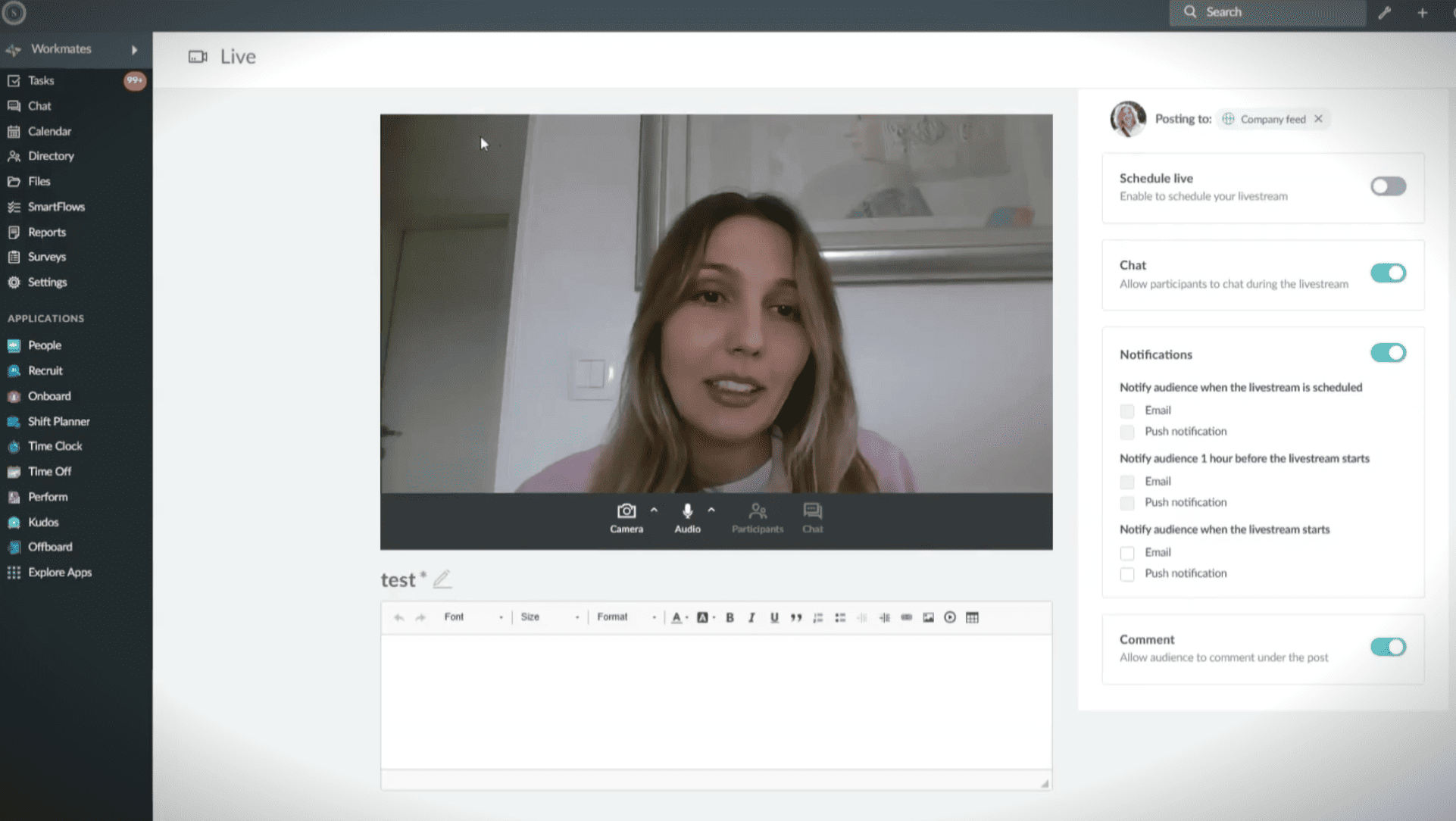 Internal Live Streaming Platform