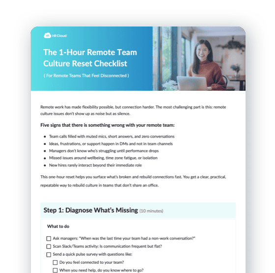 the 1-hour remote team culture reset checklist