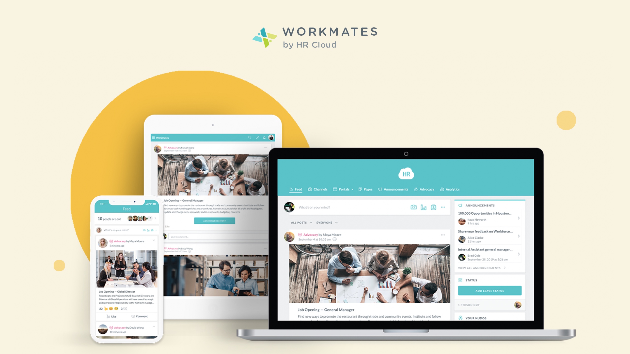 Workmates by HR on variuos devices