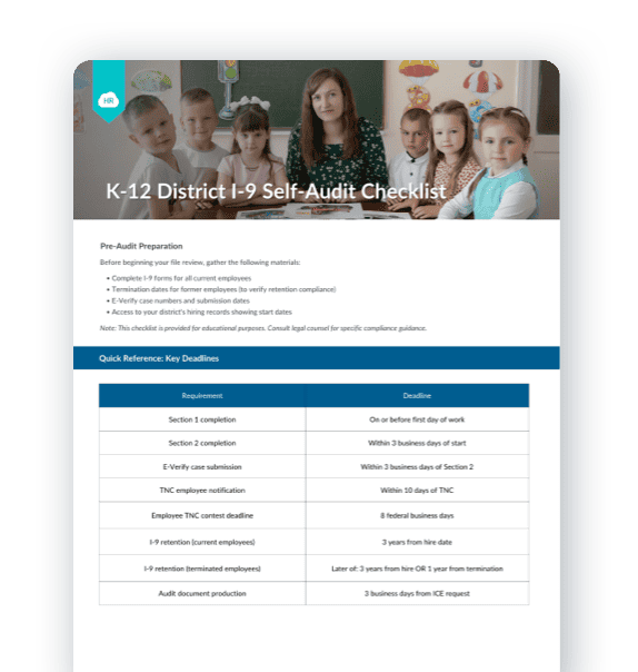 K-12 District I-9 Self-Audit Checklist