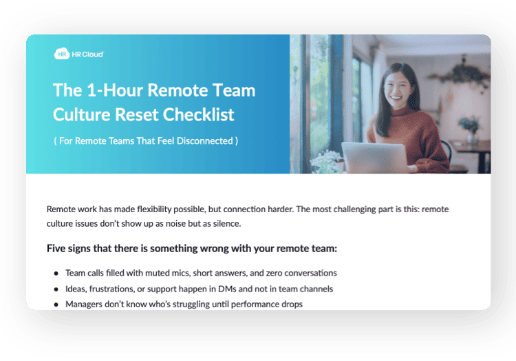 The 1-Hour remote team culture reset checklist