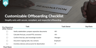Customizable Offboarding Checklist