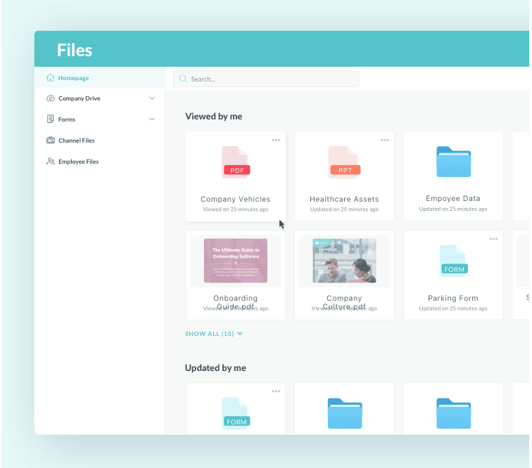 Files Application Screen