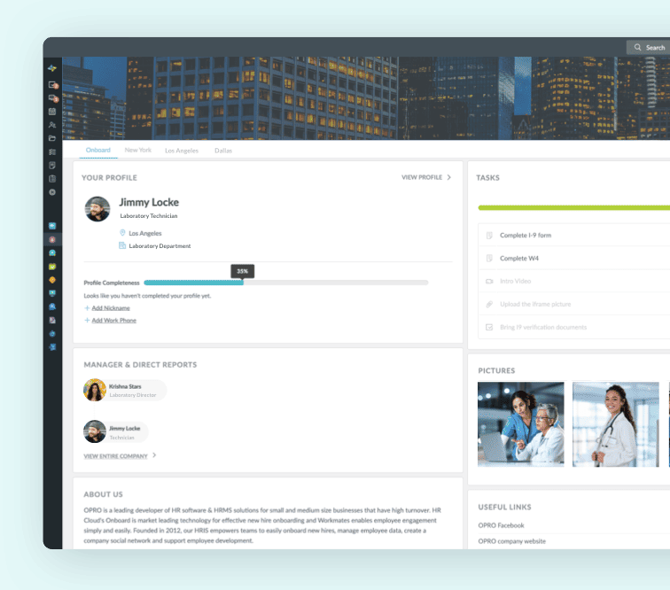 Onboard Application Screen