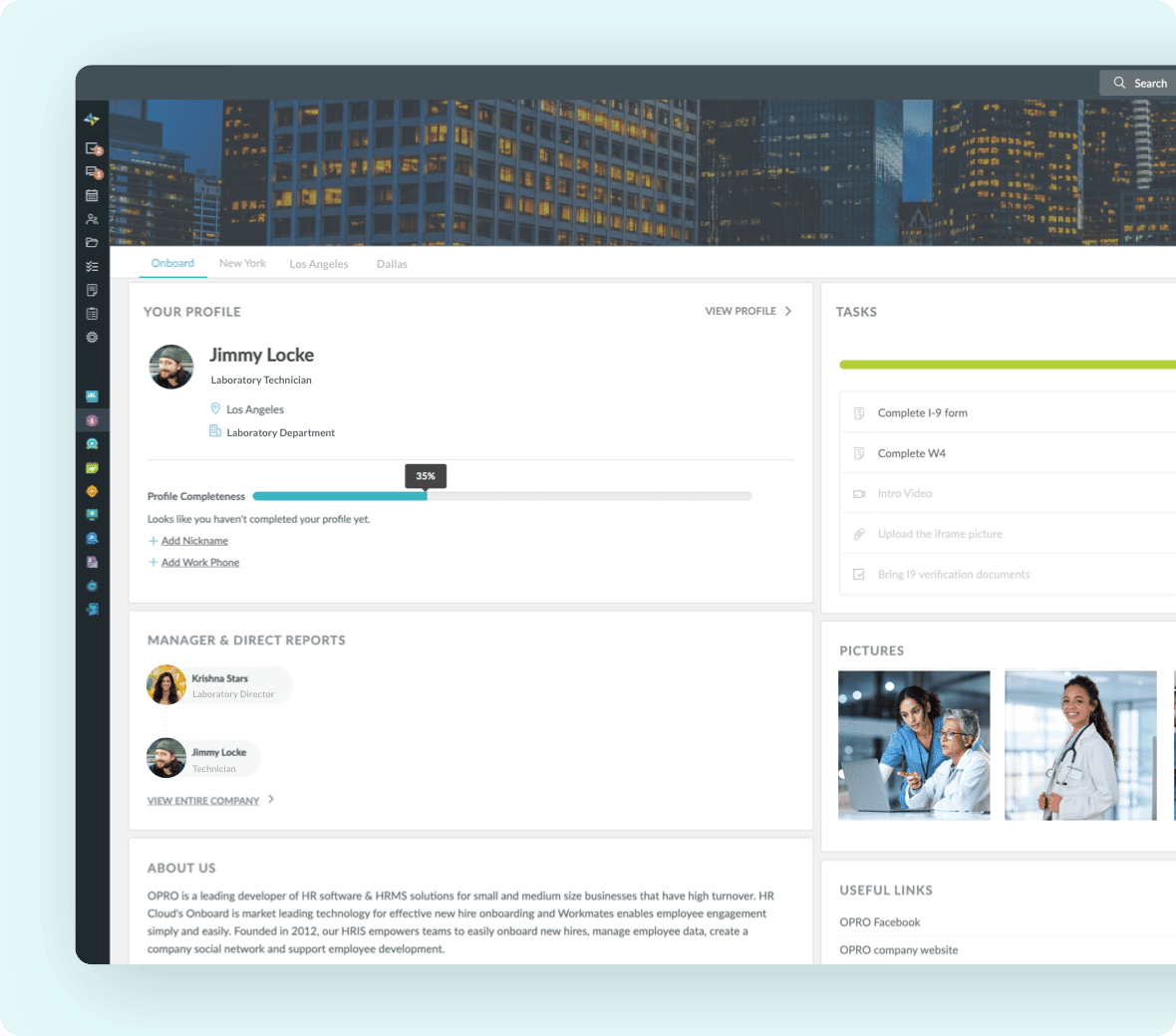 Onboard Application Screen