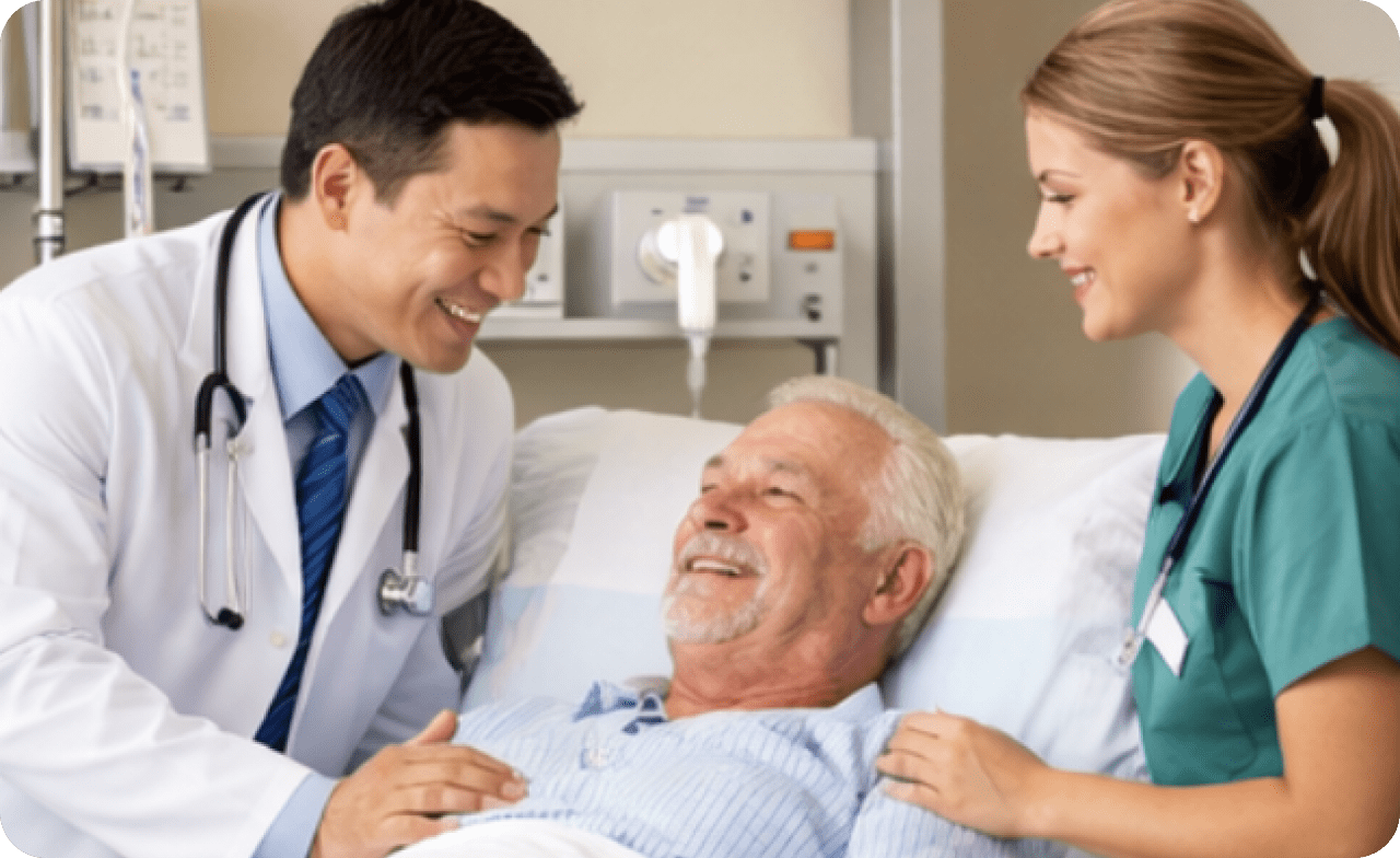 healthcare workers connected