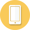 Yellow phone icon