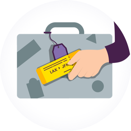 packing up a suitcase