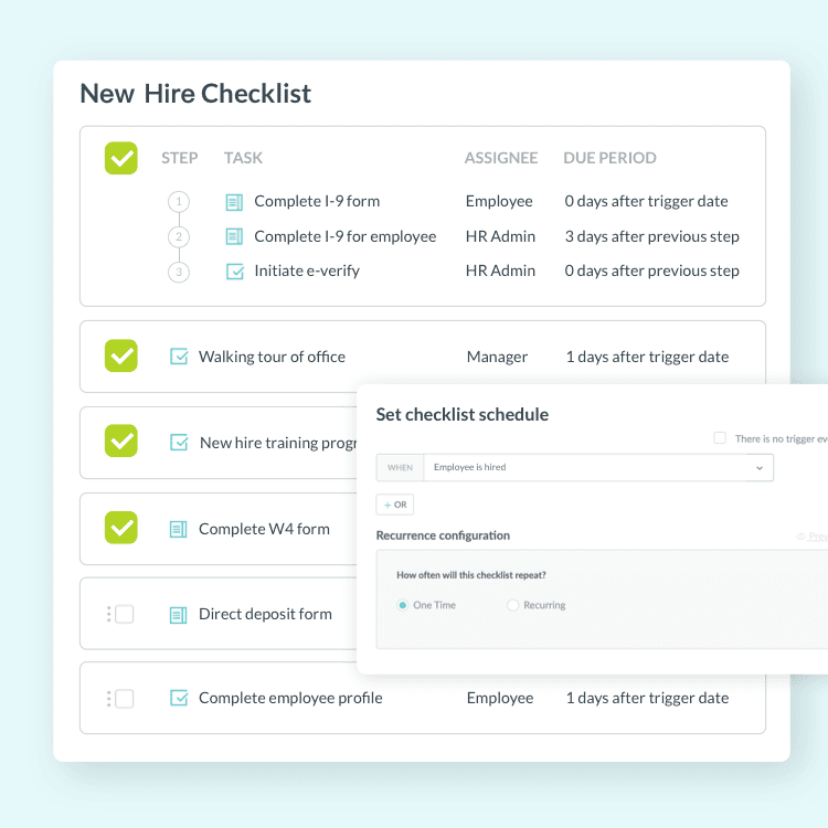 new hire checklist