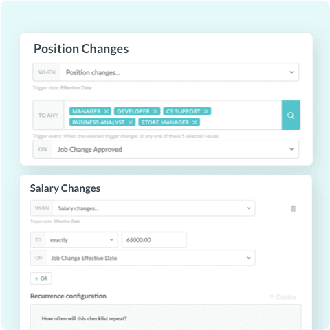position changes