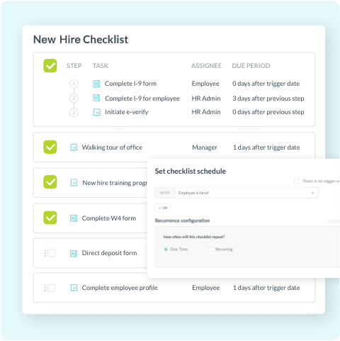 new hire checklist