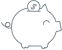 Piggy bank icon