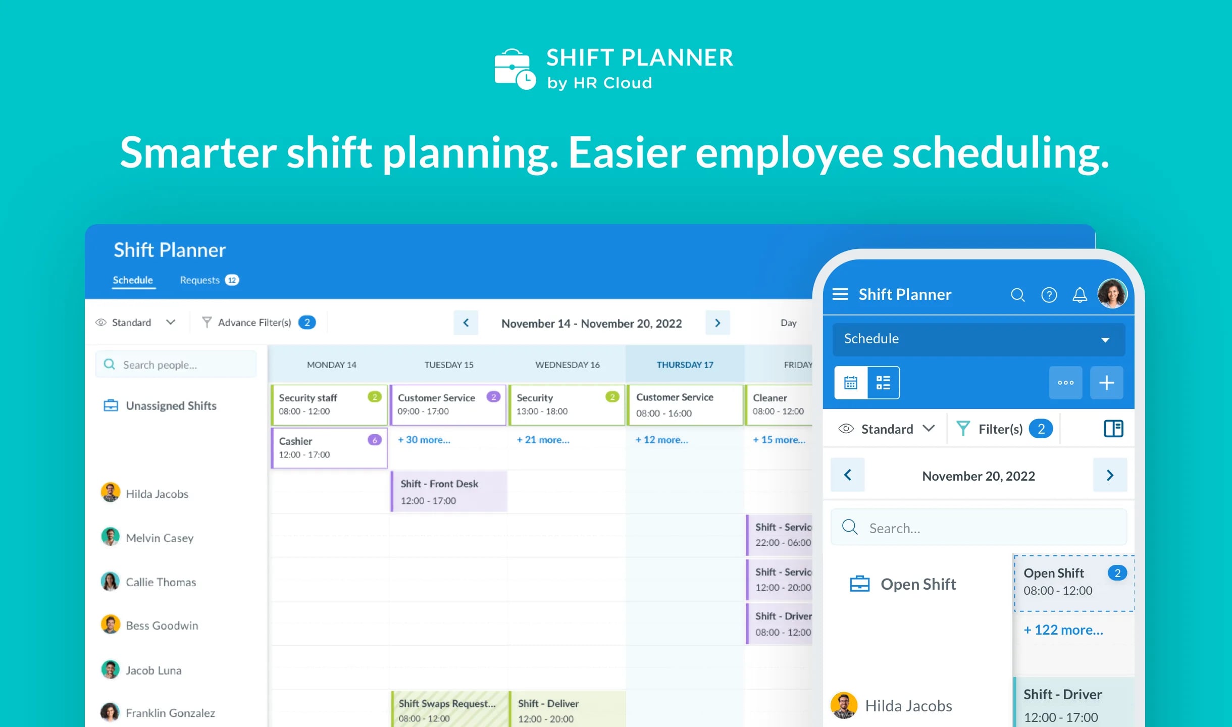 Shift Planner for Scheduling Teams | HR Cloud